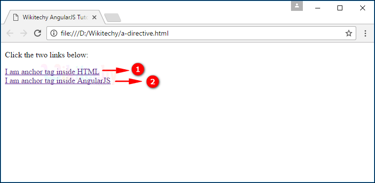 Sample Output for AngularJS a Directive