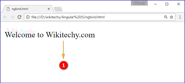 Sample Output for ng bind Directive In Angularjs