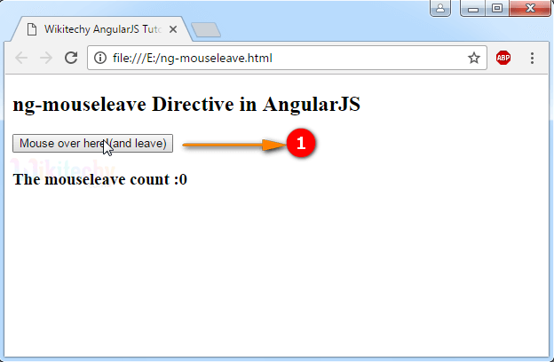 Sample Output for AngularJS ngmouseleave