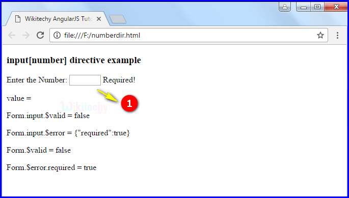 Sample Output2 for AngularJS Input Number