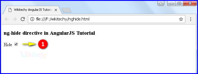 Sample Output2 for AngularJS nghide