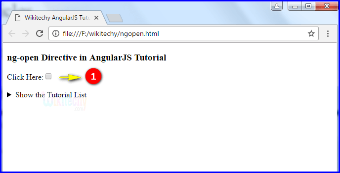 Sample Output3 for AngularJS ngopen