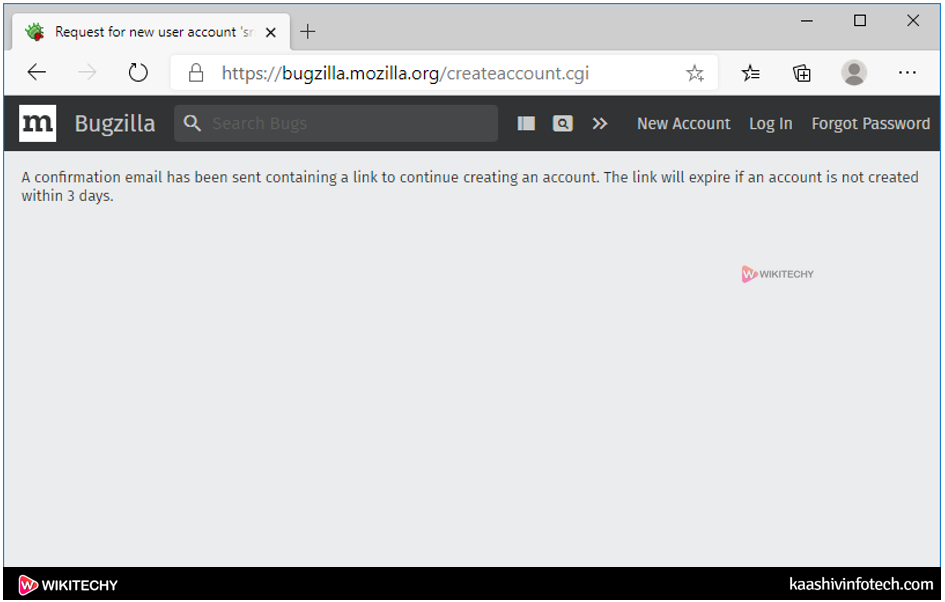  Create Account Bugzilla