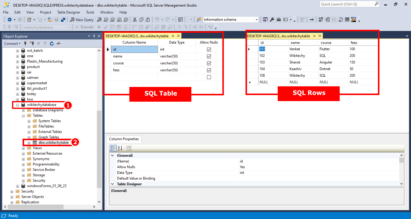 select-procedure-table