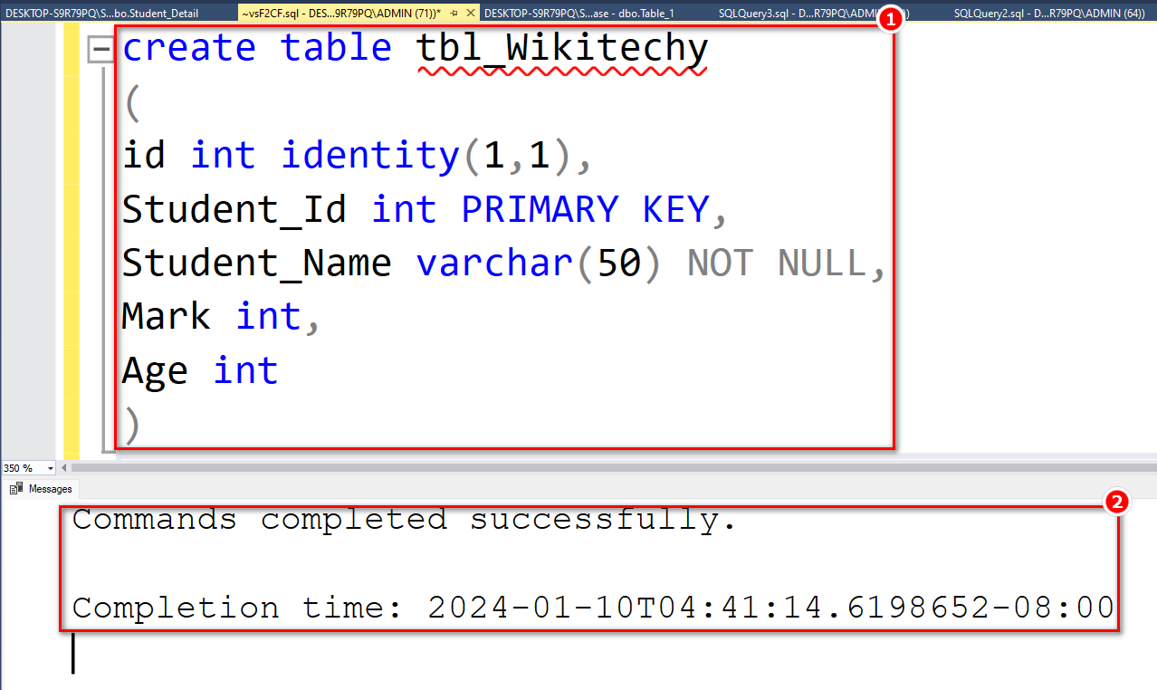 sql-create-table -primary-key