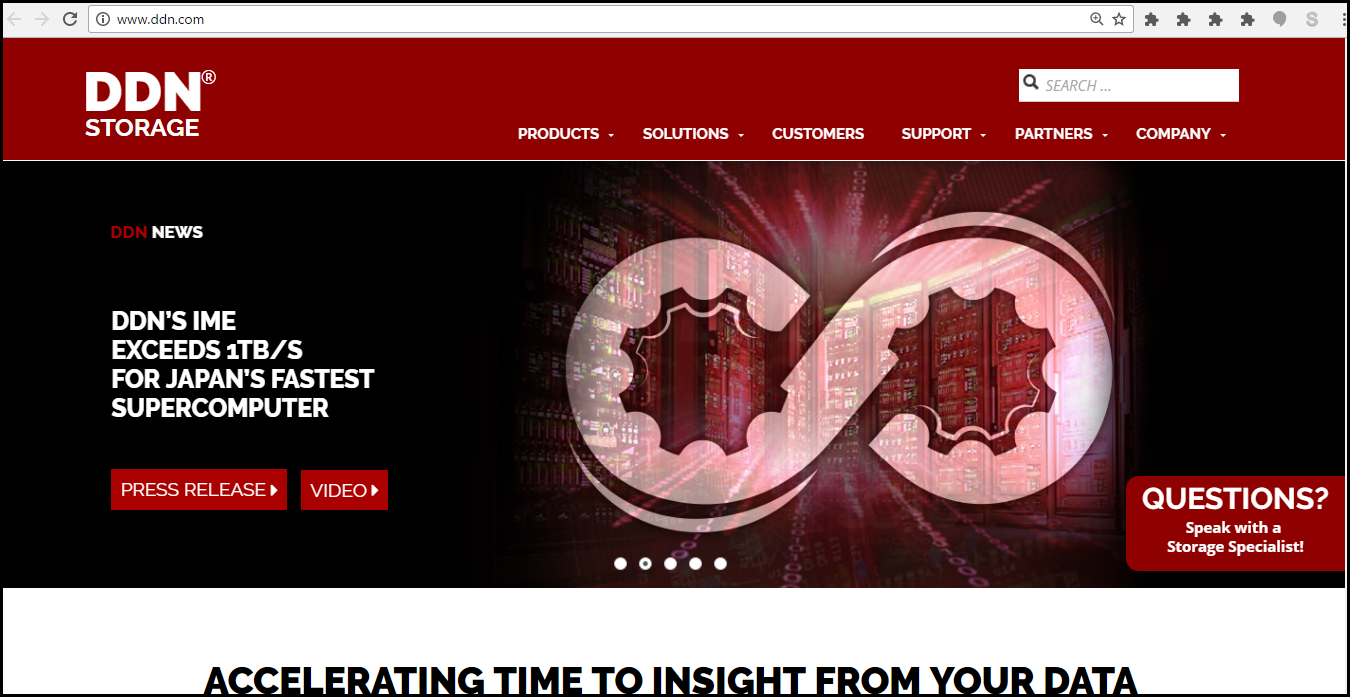 Data Direct Networks (DDN) cloud