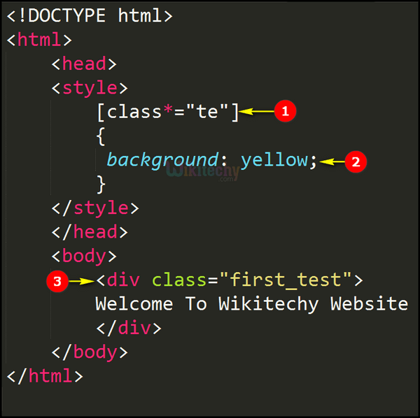 Code Explanation Attribute asterisk Selector