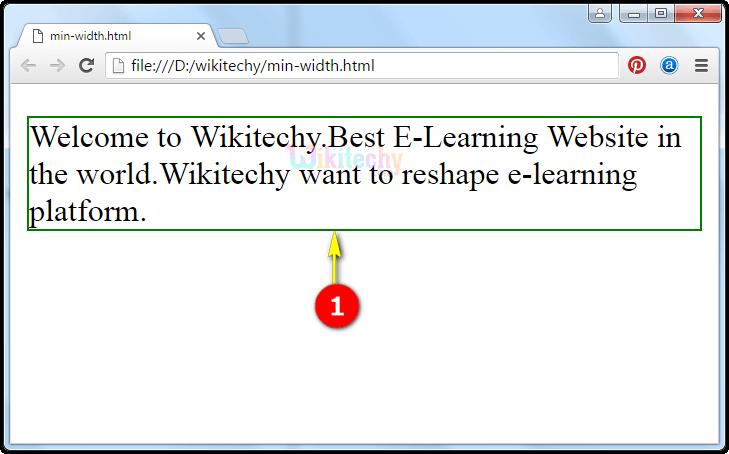 Output CSS Min Width Property Output CSS Min Width Property