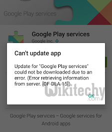  google play cant update app