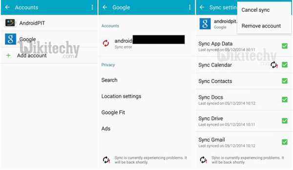 how to remove google account