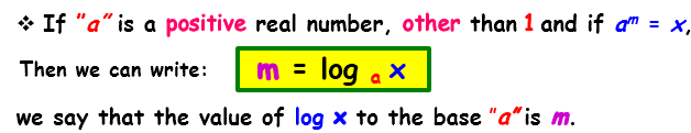 logarithms formula1