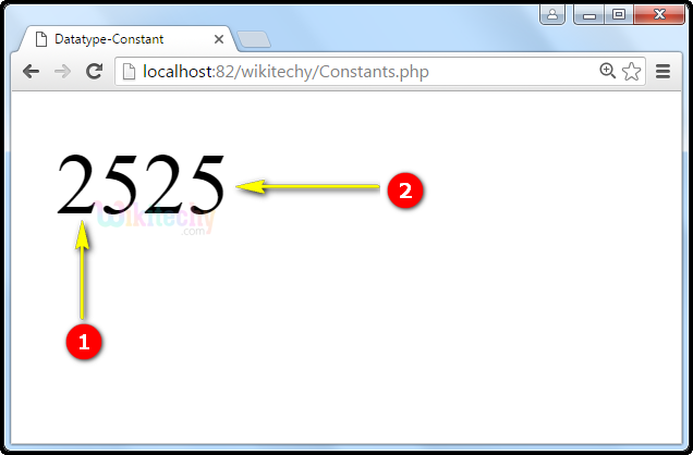 output for Constants In PHP