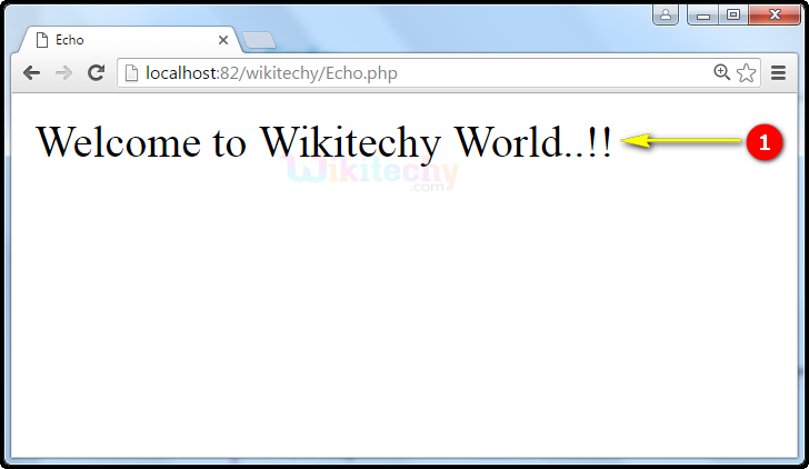 output for Echo In PHP