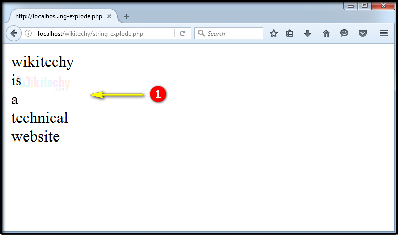 output for Explode Function In PHP