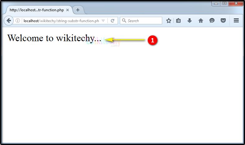 output for substr Function In PHP