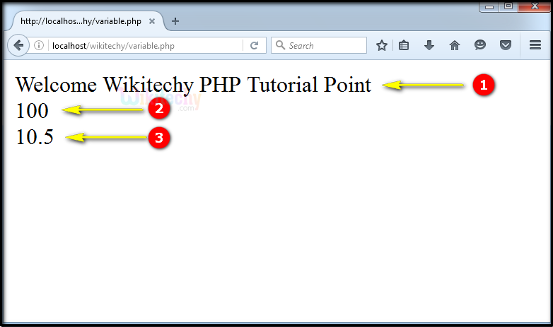 output for Variable In PHP