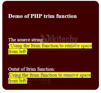  php-ltrim