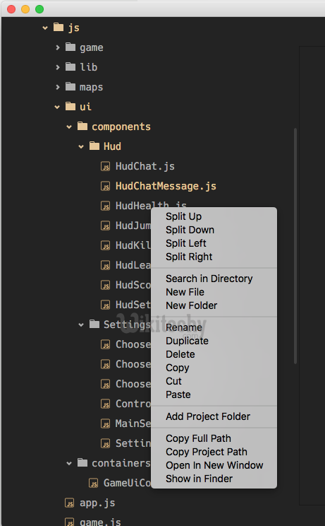  Interactive file tree in atom-editor
