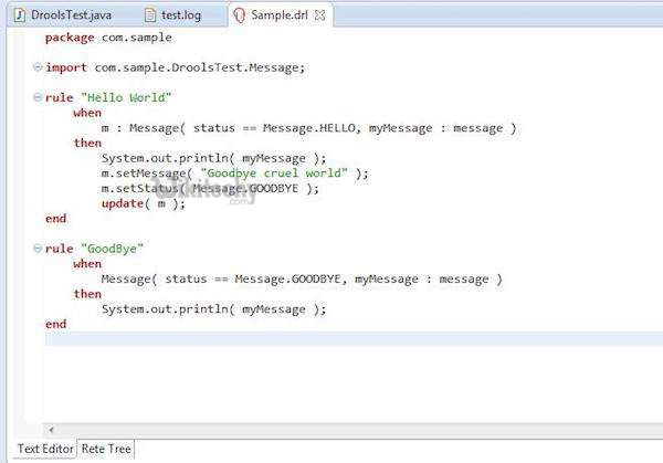  learn drools tutorial - code in drools rules writing - drools example