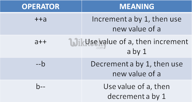 golang increment and decrement operators