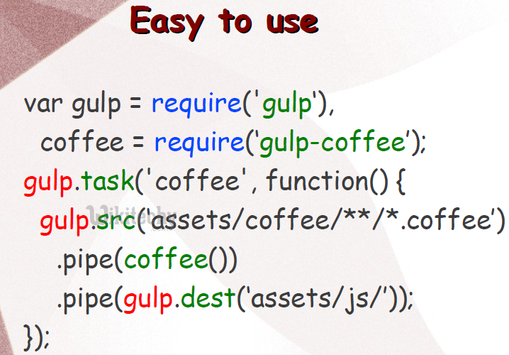 learn gulp - gulp tutorial - gulp - gulp code - gulp work flow - gulp examples