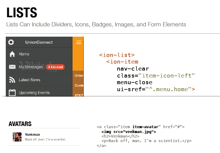 ionic - ionic 2 - ionic tutorial - ionic framework tutorial - ionic examples - ionic sample code - ionic basics - ionic app development - ionic mobile - ionic components - ionic project - ionic technology - angularjs ionic -  ionic lists avatar