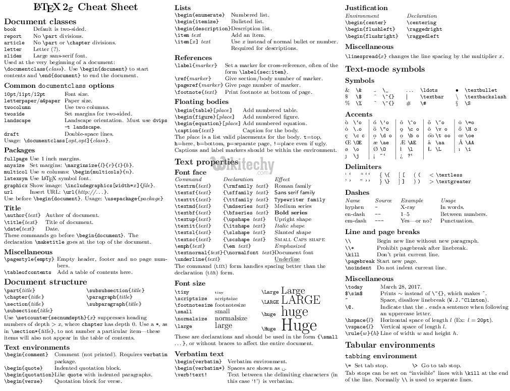  latex command set1