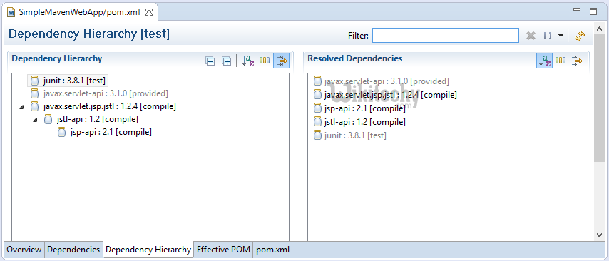  learn maven tutorial - exclude duplicate library step5- maven example