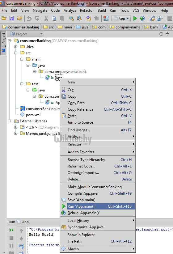  maven integration Run Application 