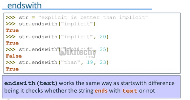 Python - endswith