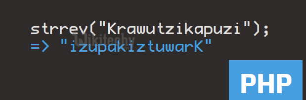 learn php - php tutorial - php code - php code to reverse string - php examples